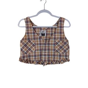 Furst of a Kind Plaid Crop Top